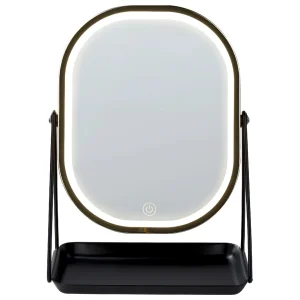 Beliani Miroir De Maquillage Avec LED 20 X 22 Cm Doré DORDOGNE Livraison rapide 10