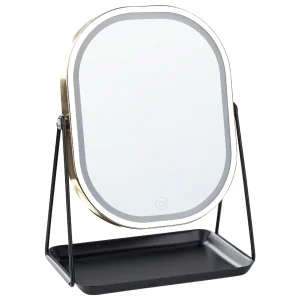 Beliani Miroir De Maquillage Avec LED 20 X 22 Cm Doré DORDOGNE Livraison rapide 12