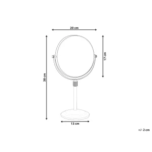 Meilleur Prix Beliani Miroir De Maquillage ø 20 Cm Doré AVEYRON 8