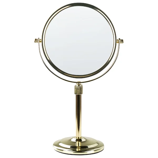 Meilleur Prix Beliani Miroir De Maquillage ø 20 Cm Doré AVEYRON 5