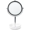 Beliani Miroir De Table Argenté Et Blanc à LED ø 26 Cm SAVOIE en vente 17