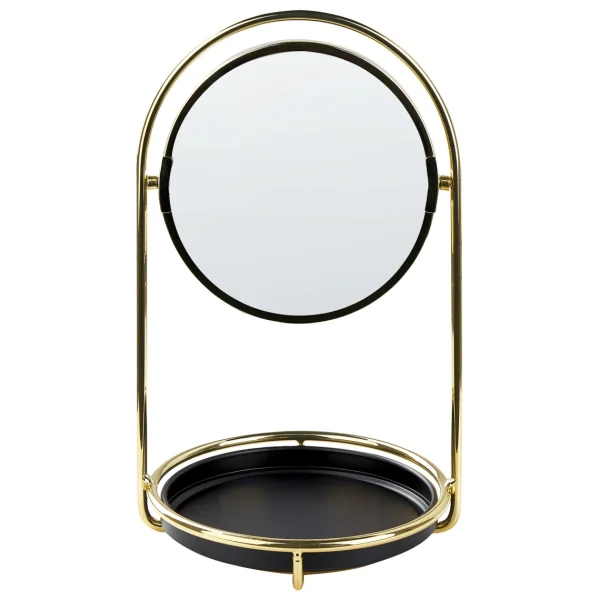 Beliani Miroir De Table Doré ø 15 Cm INDRE REMISE 1