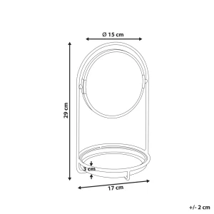 Beliani Miroir De Table Doré ø 15 Cm INDRE REMISE 9