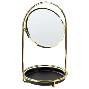 Beliani Miroir De Table Doré ø 15 Cm INDRE REMISE 15