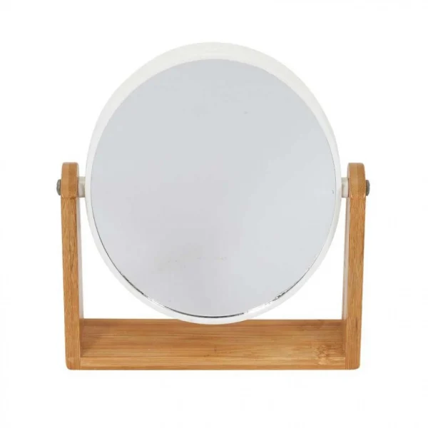 meilleur cadeau Paris Prix Miroir En Bambou Double Face 21cm Naturel 1