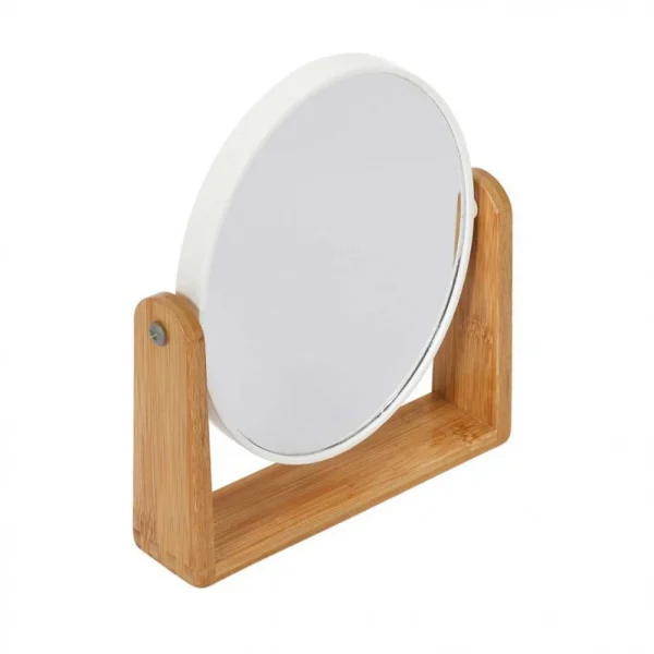 meilleur cadeau Paris Prix Miroir En Bambou Double Face 21cm Naturel 3