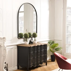 se précipiter pour acheter MACABANE Miroir Forme Arc Métal Noir – TALYA 8