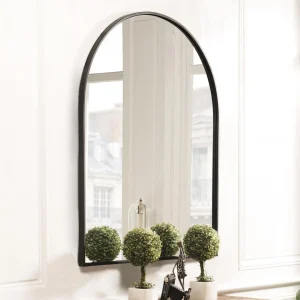 se précipiter pour acheter MACABANE Miroir Forme Arc Métal Noir – TALYA 10