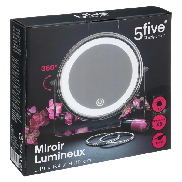 grossiste en ligne Five Simply Smart Miroir Led Pied Chrome 4