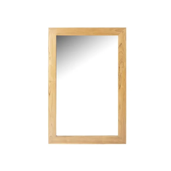 Vente-unique Miroir Rectangulaire En Teck Clair – 60 X 90 Cm – AMLAPURA belle 1