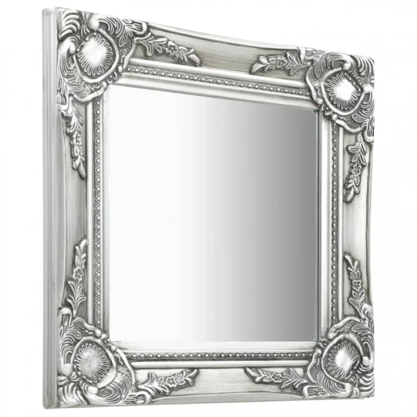 Decoshop26 Miroir Mural Carré Style Baroque 40×40 Cm Argenté DEC022848 soldes en ligne 3