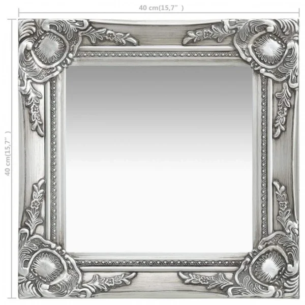 Decoshop26 Miroir Mural Carré Style Baroque 40×40 Cm Argenté DEC022848 soldes en ligne 6