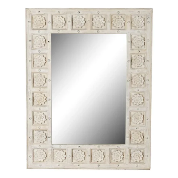 Promotio de vente Miroir Mural DKD Home Decor Blanc Bois De Manguier (93.5 X 4.7 X 120.3… 1