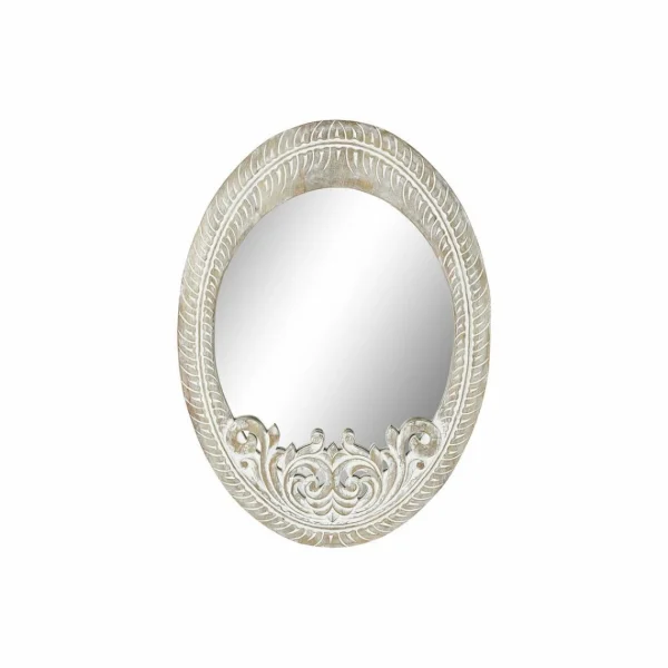 Miroir Mural DKD Home Decor MDF Blanc Bois De Manguier (66 X 4 X 90 Cm… pas cher 1