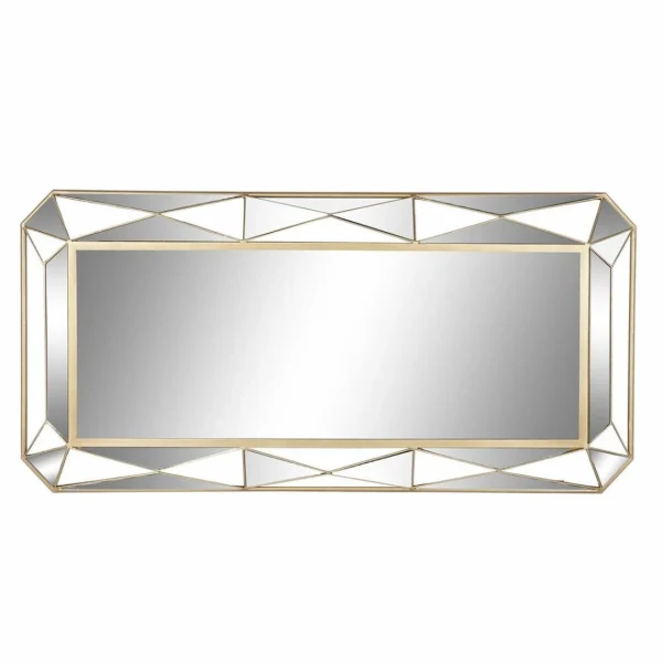 Protections acheteurs Miroir Mural DKD Home Decor Miroir Doré Métal (60 X 5,5 X 120 Cm) 1