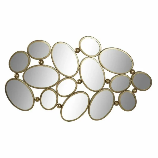 Miroir Mural DKD Home Decor Miroir Doré Métal Bois MDF (101 X 3 X 60… pas cher 1