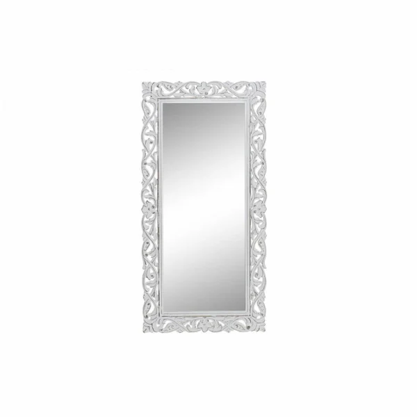 Boutique officielle Miroir Mural DKD Home Decor Verre MDF Blanc Bois De Manguier (61 X 122… 1