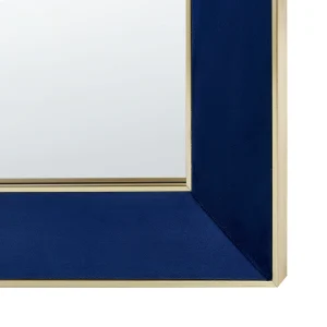 Beliani Miroir Mural En Velours Bleu 50 X 150 Cm LAUTREC en promotion 12