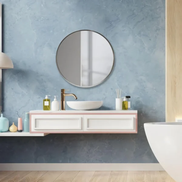 magasin pas cher Miroir Mural Modugno Rond Diamètre 40 Cm Argenté [en.casa] 3