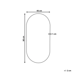 Beliani Miroir Mural Ovale 40 X 80 Cm Argenté ALFORTVILLE soldes luxe 7