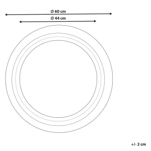 Beliani Miroir Mural Rond Blanc Cassé ø 60 Cm DELICIAS boutique pas cher 7