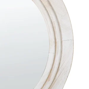 Beliani Miroir Mural Rond Blanc Cassé ø 60 Cm DELICIAS boutique pas cher 9