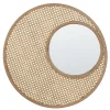 fashion pas cher Beliani Miroir Mural Rond En Polyrotin ø 60 Cm Naturel PALAU 14