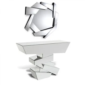 Meubler Design Miroir Mural Rond Grande Taille Destructuré PYRAMIDE en ligne officielle 7