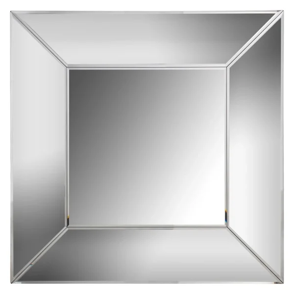 grossiste en ligne Vivenla Miroir Mural Ultra Design Carré Avec Contour Biseauté Effet 3D L. 50… 1