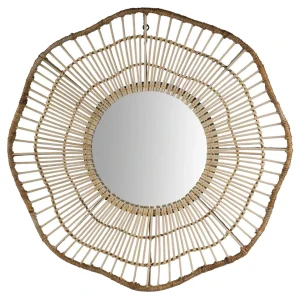 excellente qualité Rendez Vous Déco Miroir Oliva En Rotin D67 Cm 11