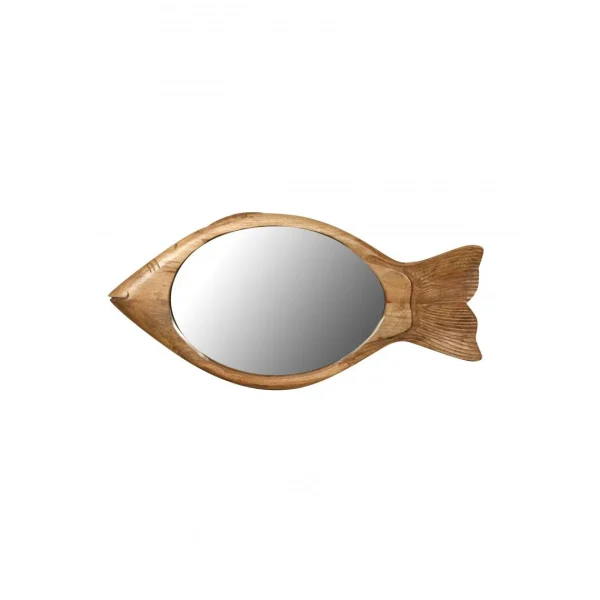 Chehoma Miroir Poisson Bois Gravé Pas Cher Magasin Soldes 1