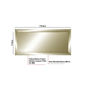 Vivenla Miroir Pour Bahut Design Bronze Fumé 176.5 X 5 X 71.5cm Collection M… acheter 11