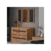 Nouvelle tendance Tousmesmeubles Miroir Pour Commode Bois Tropical – HADES : Bois 10