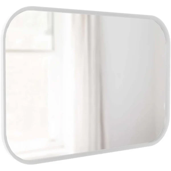 Umbra Miroir Rectangulaire Rebord Caoutchouc 61 X 91 Cm Hub Blanc. pas cher en ligne 1