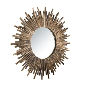 mode MACABANE Miroir Rond Soleil Bois Nature Branches – CLEA 8