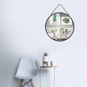 Other Miroir Rond Sur Fil Noir Loft 41 Cm Promotio de vente 12