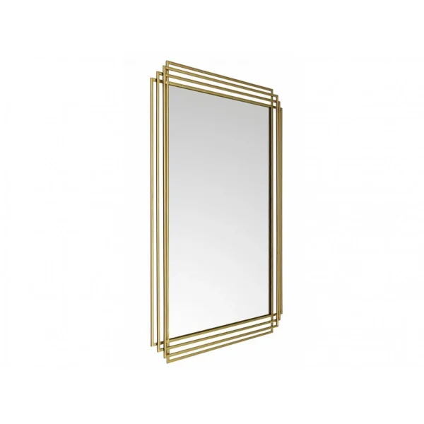 Vente-unique Miroir Art Déco En Métal SAMBA – L.80 X H. 110 Cm – Doré Paris 4