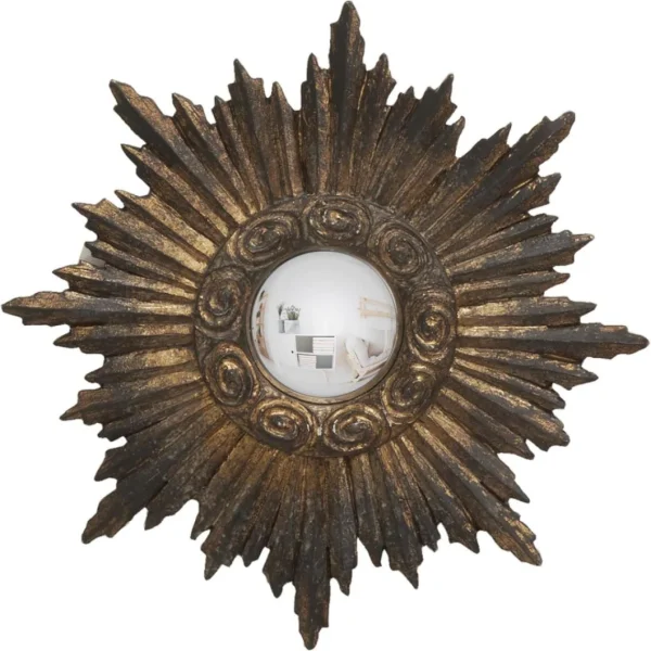 achat pas cher Baroque Miroir Soleil Oeil Sorcière En Polyrésine Rome 26 Cm. 1