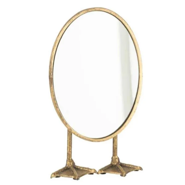 en ligne vente Paris Prix Miroir Sur Pied Déco Pattes De Canard 36cm Or 1