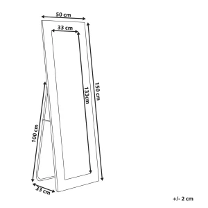 Beliani Miroir Sur Pied En Velours Bleu 50 X 150 Cm LAUTREC site en ligne 9