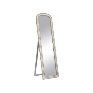 Vente-unique Miroir Sur Pied Style Vintage En Bois De Paulownia – Champagne – L.50 … guranteed de qualité 9