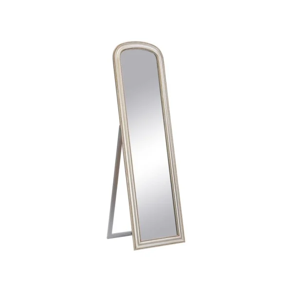 Vente-unique Miroir Sur Pied Style Vintage En Bois De Paulownia – Champagne – L.50 … guranteed de qualité 3