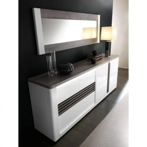 en ligne vente Modern Living Miroir VERTIGO Blanc/chêne Gris 13