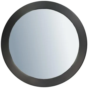 solde en ligne Ideanature Miroir Rond Bord Large En Métal 50 Cm Noir. 9