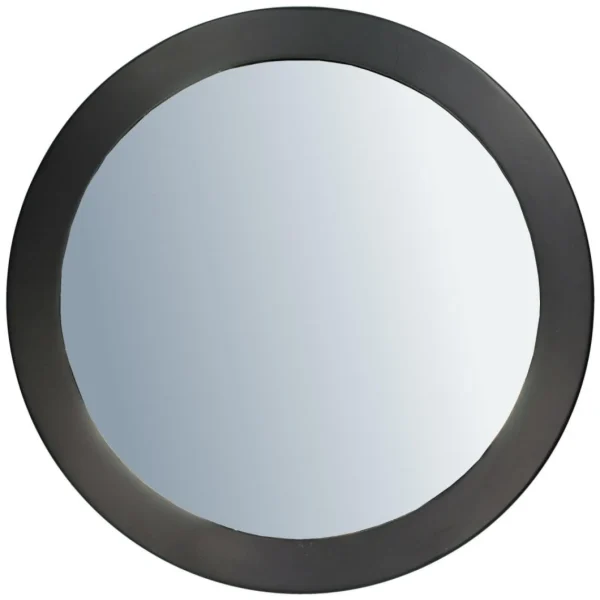 solde en ligne Ideanature Miroir Rond Bord Large En Métal 50 Cm Noir. 4