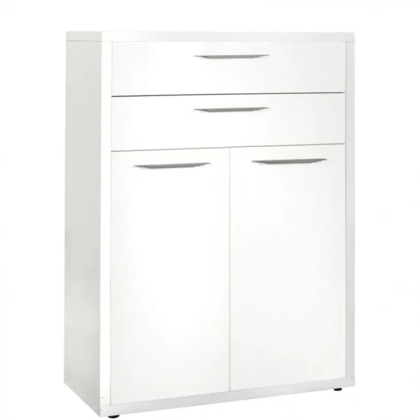 nouveau produit BUT Option 2 Portes/2 Tiroirs MEZZO Blanc Laqué / H. 105 Cm 4