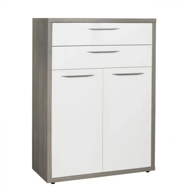 nouveau produit BUT Option 2 Portes/2 Tiroirs MEZZO Blanc Laqué / H. 105 Cm 5