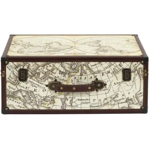 The Home Deco Factory Set De 2 Malles En Bois Mappemonde. De super promotions disponibles 10