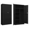 VidaXL Armoire à Casiers Noir 90x40x180 Cm Acier en promotion 14