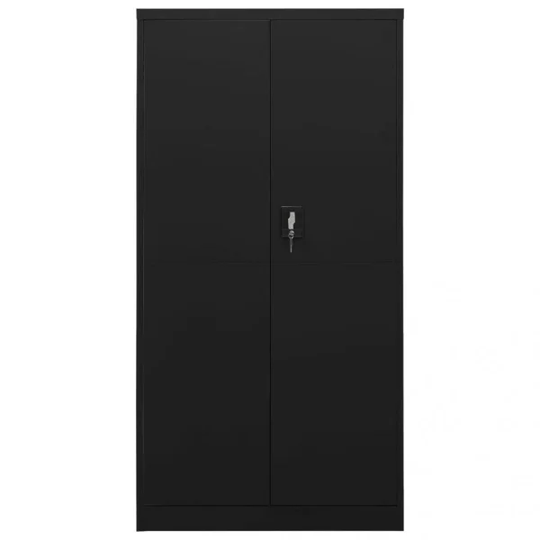 VidaXL Armoire à Casiers Noir 90x40x180 Cm Acier en promotion 4